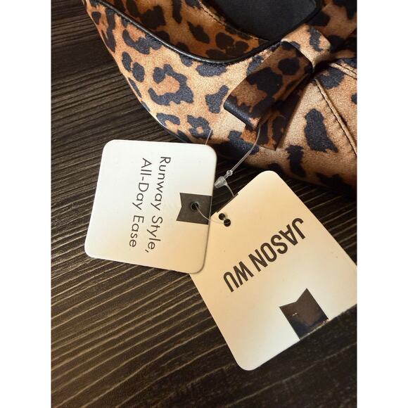 NWT Jason Wu Leopard Print Mini Bow Mules Sz. 9 - Picture 3 of 7